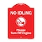 Signmission No Idling Please Turn Off Engine W/ Graphic Heavy-Gauge Aluminum Sign, 24" x 18", RW-1824-9829 A-DES-RW-1824-9829 - alternate 1